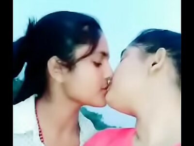 Desi auntie girl kissing