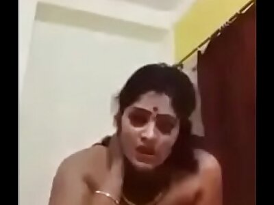 desi sweltering boudi made self unshod film over be useful to her soft-pedal