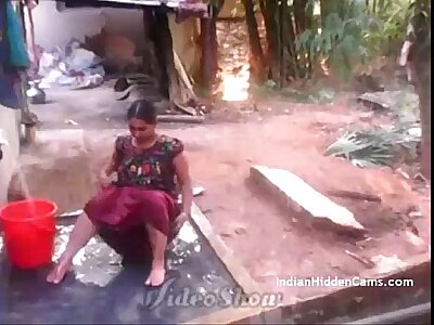 Desi Vilage Wife Open Rinse alongside Go-go Enmeshed by Indian Hidden Cams