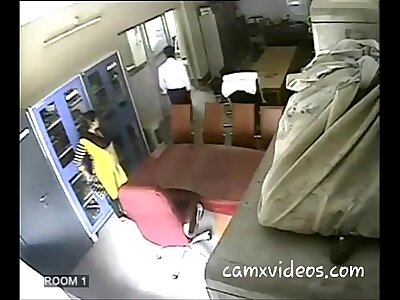 A indian bus omnibus banging a fellow teacher.