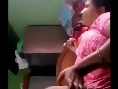 Indian housewife fucked by owner while husband went outside